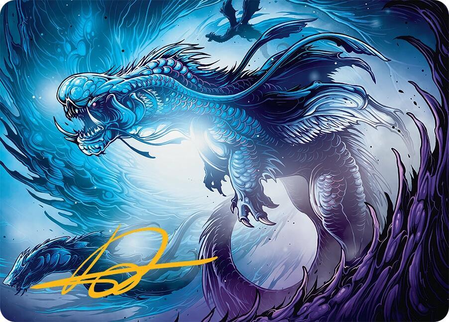 Roiling Dragonstorm Art Card (33/54) (Gold-Stamped Signature) card from Art Series: Tarkir: Dragonstorm