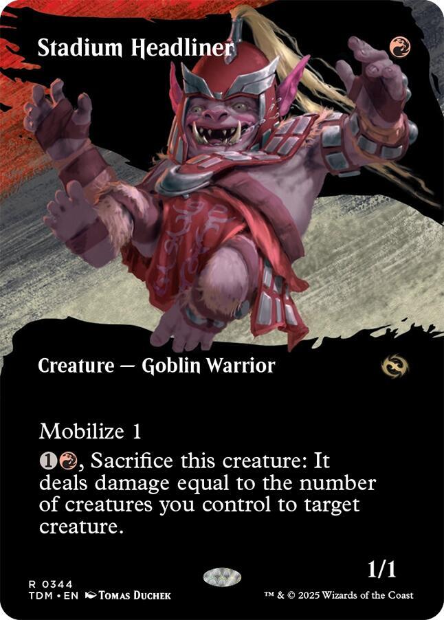 Stadium Headliner (Borderless) 344 card from Tarkir: Dragonstorm