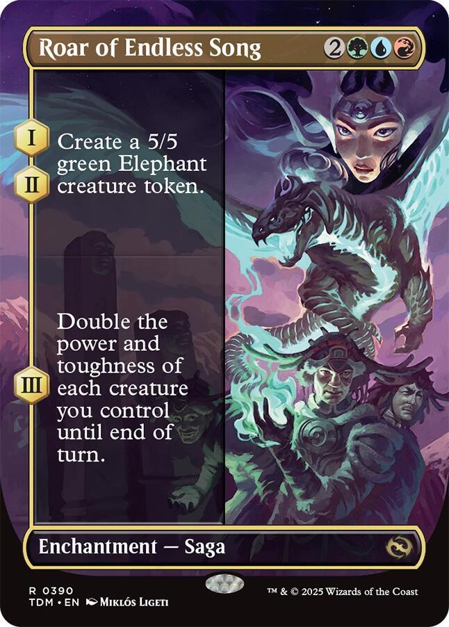 Roar of Endless Song (Borderless) 390 card from Tarkir: Dragonstorm