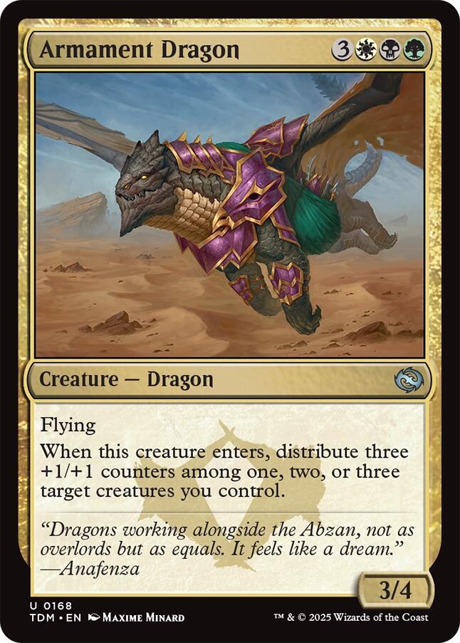 Armament Dragon 168 card from Tarkir: Dragonstorm