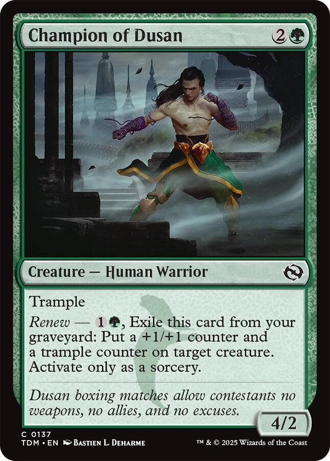 Champion of Dusan 137 card from Tarkir: Dragonstorm