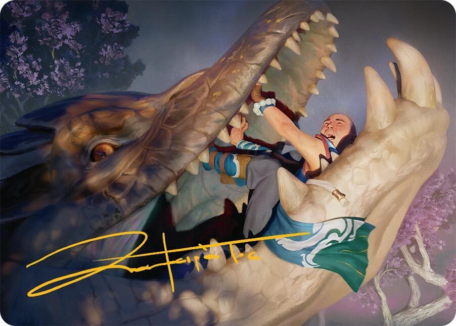 Jaws of Defeat Art Card (53/54) (Gold-Stamped Signature) card from Art Series: Tarkir: Dragonstorm