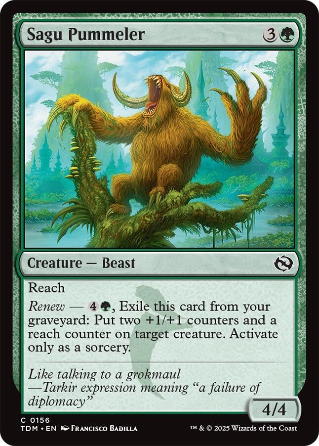 Sagu Pummeler 156 card from Tarkir: Dragonstorm