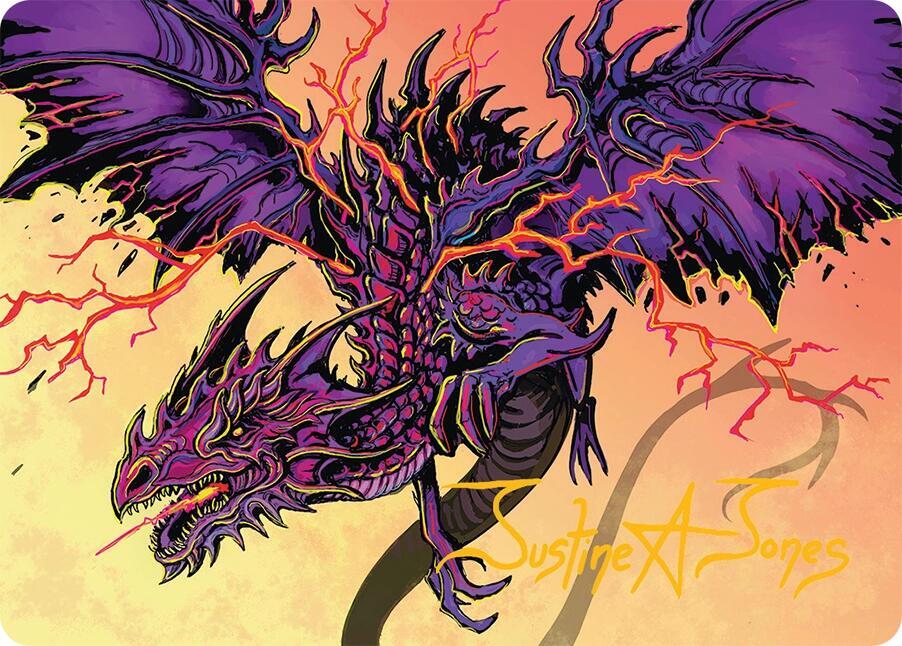 Stormshriek Feral Art Card (35/54) (Gold-Stamped Signature) card from Art Series: Tarkir: Dragonstorm