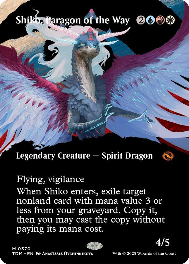 Shiko, Paragon of the Way (Borderless) 370 card from Tarkir: Dragonstorm
