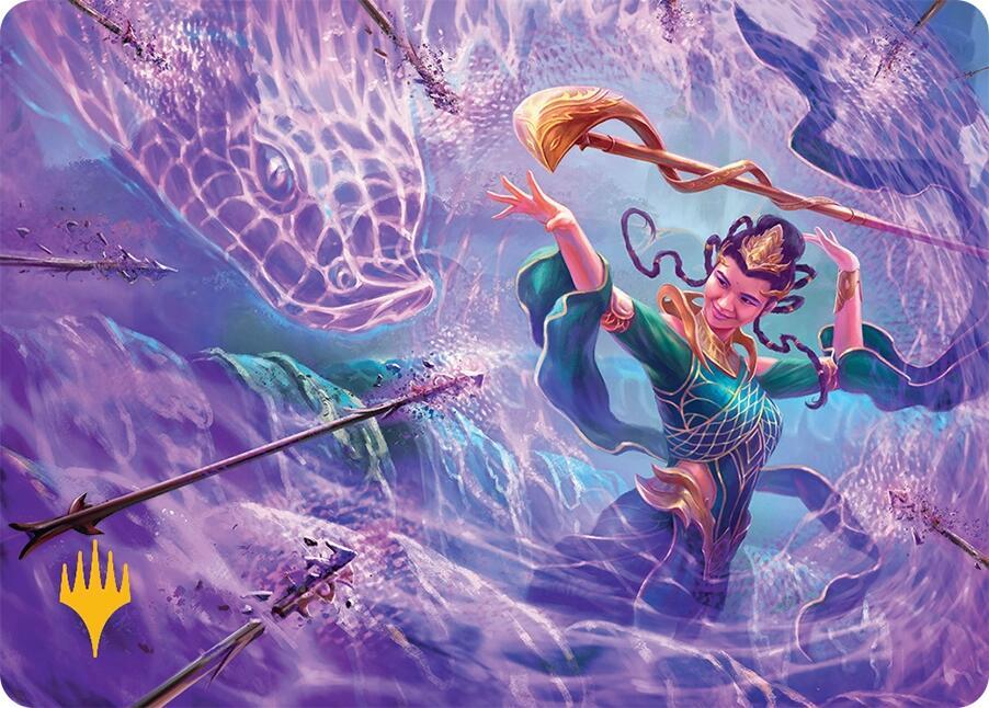 Snakeskin Veil Art Card (19/54) (Gold-Stamped Planeswalker Symbol) card from Art Series: Tarkir: Dragonstorm