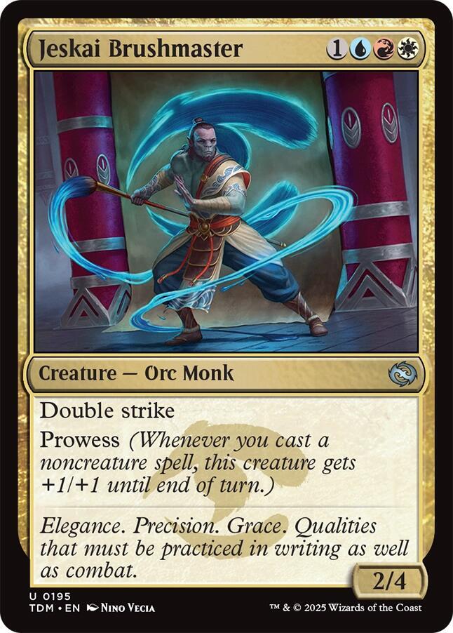Jeskai Brushmaster 195 card from Tarkir: Dragonstorm