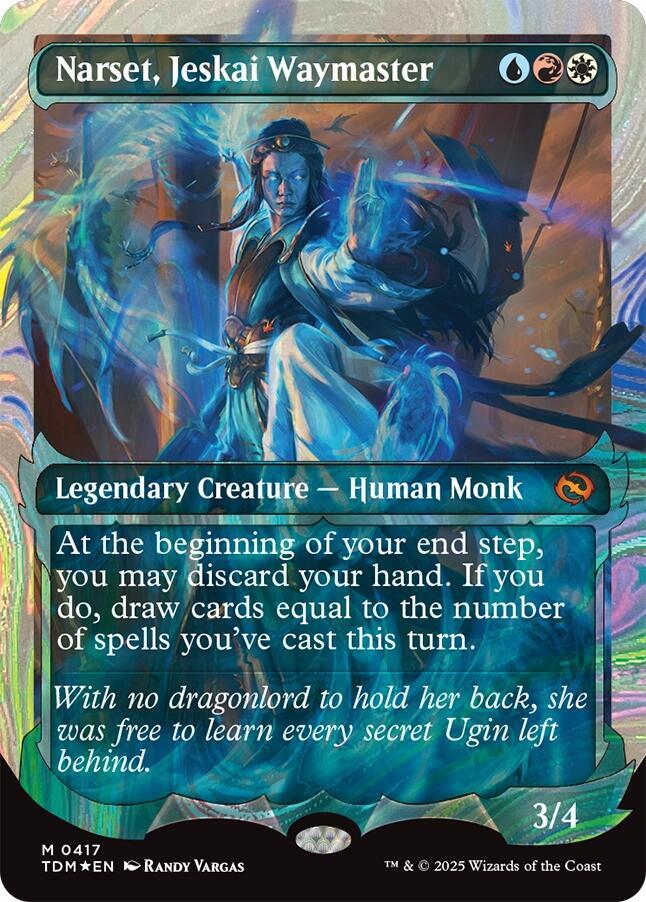 Narset, Jeskai Waymaster (Showcase) (Halo Foil) 417 card from Tarkir: Dragonstorm
