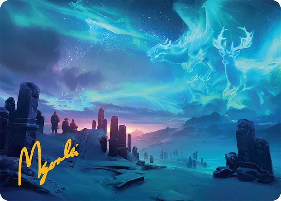 Auroral Procession Art Card (20/54) (Gold-Stamped Signature) card from Art Series: Tarkir: Dragonstorm