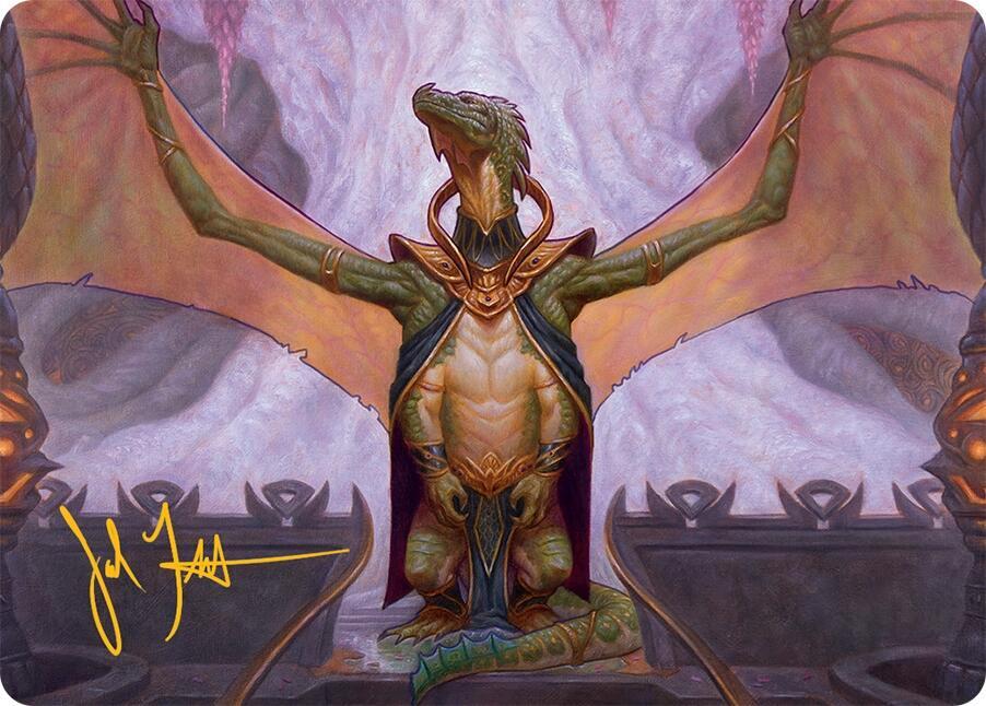 Kheru Goldkeeper Art Card (36/54) (Gold-Stamped Signature) card from Art Series: Tarkir: Dragonstorm