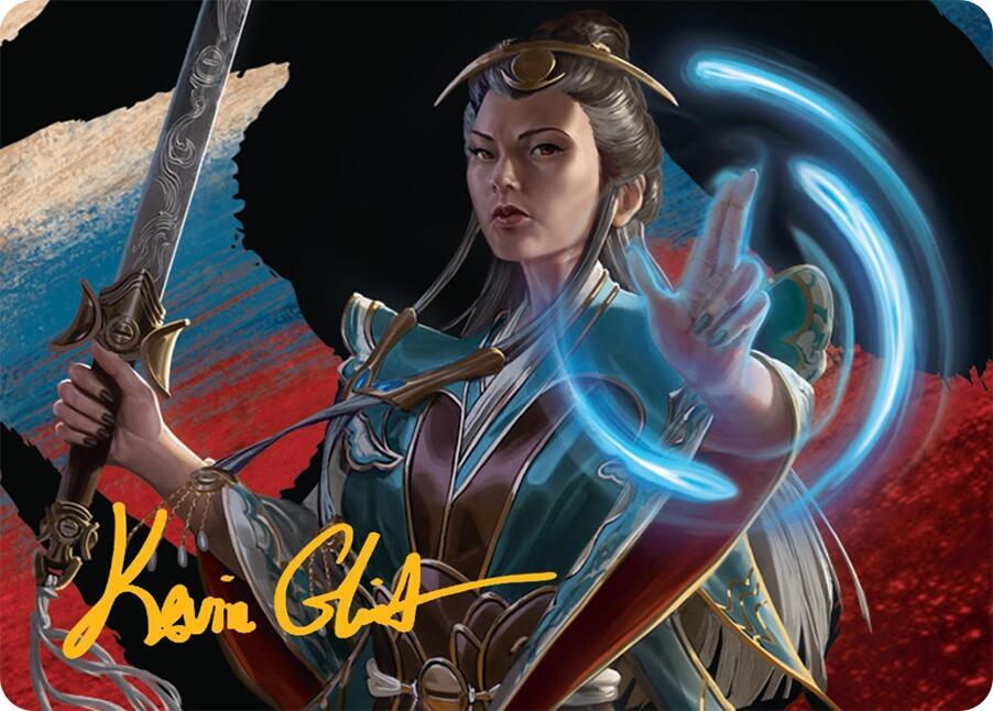 Narset, Jeskai Waymaster Art Card (44/54) (Gold-Stamped Signature) card from Art Series: Tarkir: Dragonstorm