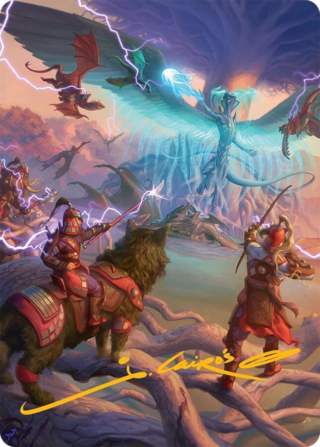 All-Out Assault Art Card (50/54) (Gold-Stamped Signature) card from Art Series: Tarkir: Dragonstorm