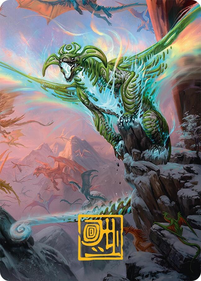Ureni of the Unwritten Art Card (51/54) (Gold-Stamped Signature) card from Art Series: Tarkir: Dragonstorm