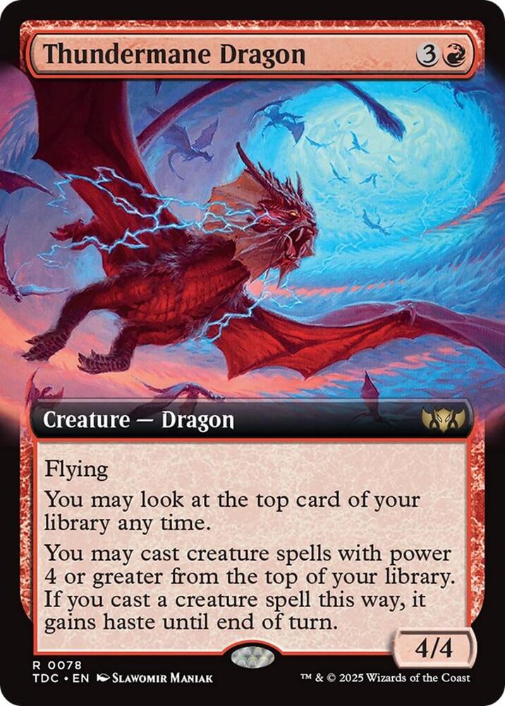 Thundermane Dragon (Extended Art) 78 card from Commander: Tarkir: Dragonstorm