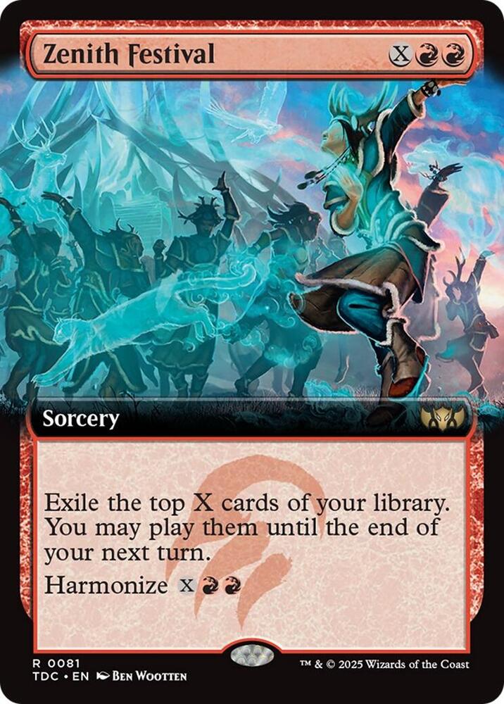 Zenith Festival (Extended Art) 81 card from Commander: Tarkir: Dragonstorm