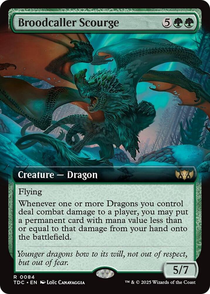 Broodcaller Scourge (Extended Art) 84 card from Commander: Tarkir: Dragonstorm