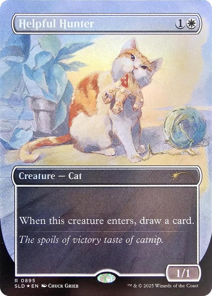 Helpful Hunter (Rainbow Foil) 895 card from Secret Lair Drop Series