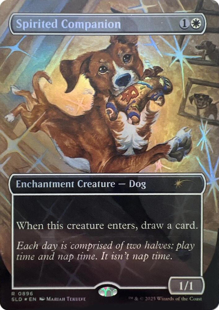 Spirited Companion (Rainbow Foil) 896 card from Secret Lair Drop Series