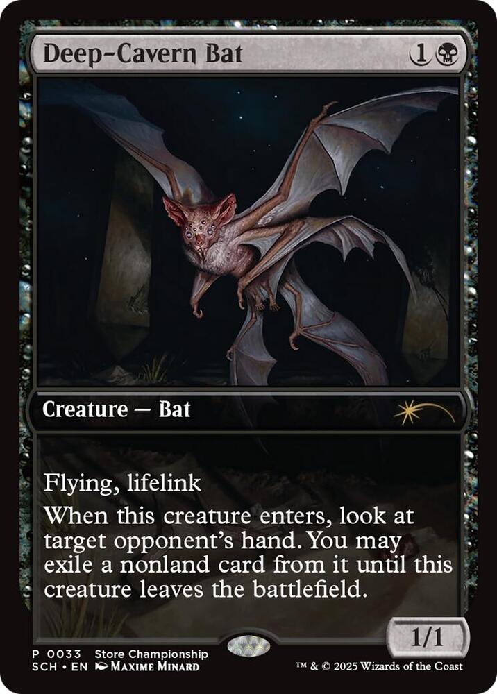 Deep-Cavern Bat 33 card from Game Day & Store Championship Promos