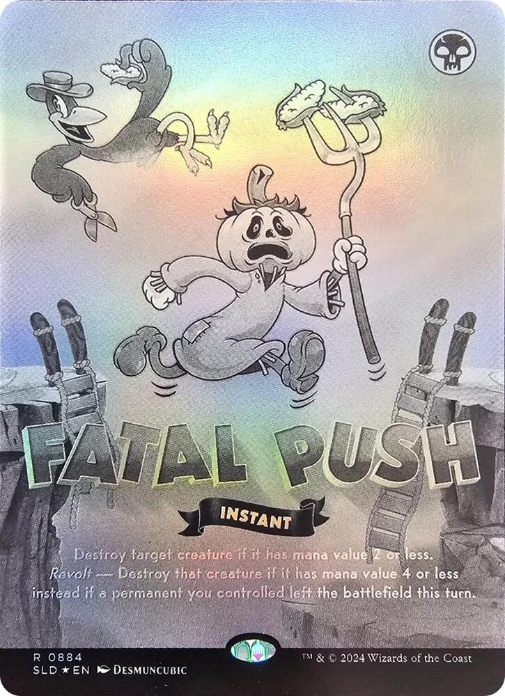Fatal Push (Black & White Foil) 884 card from Secret Lair Drop Series
