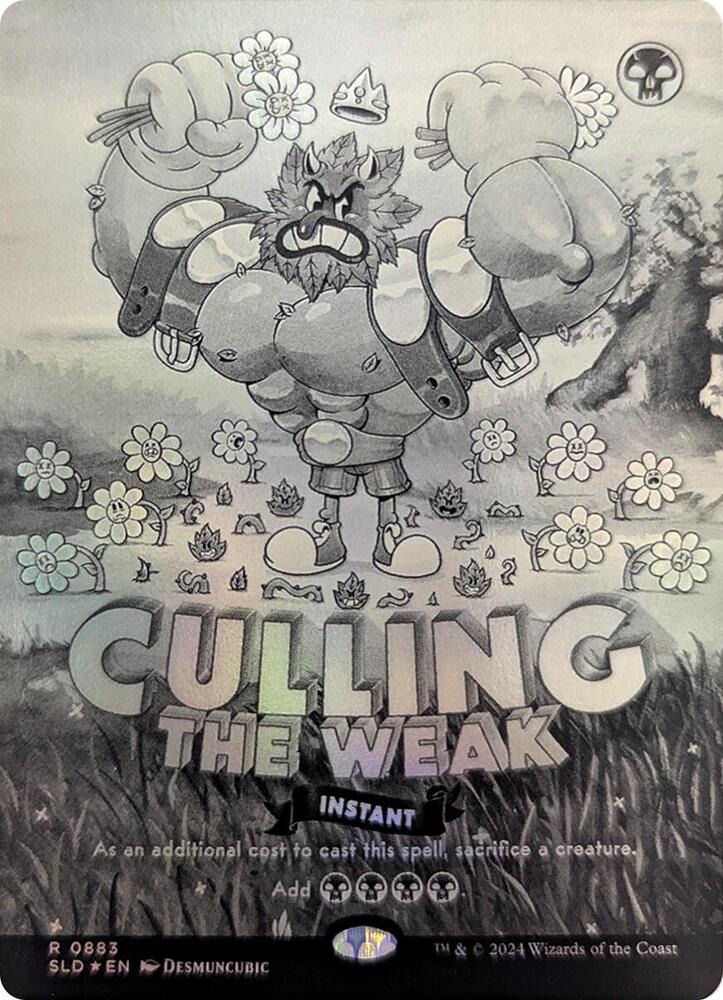 Culling the Weak (Black & White Foil) 883 card from Secret Lair Drop Series