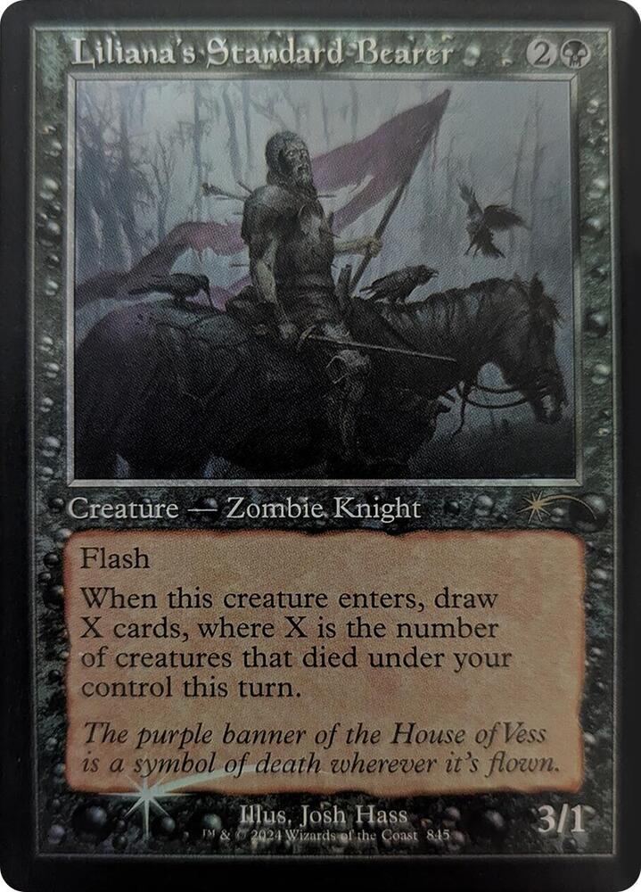 Liliana's Standard Bearer (Retro Frame) 845 card from Secret Lair Drop Series