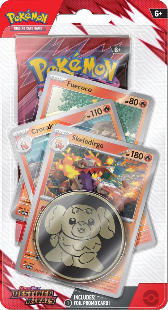 Destined Rivals Premium Checklane Blister [Skeledirge] card from SV10: Destined Rivals