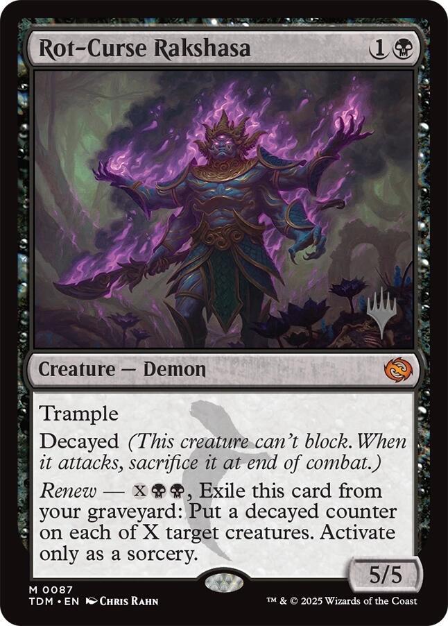 Rot-Curse Rakshasa 87 card from Promo Pack: Tarkir: Dragonstorm