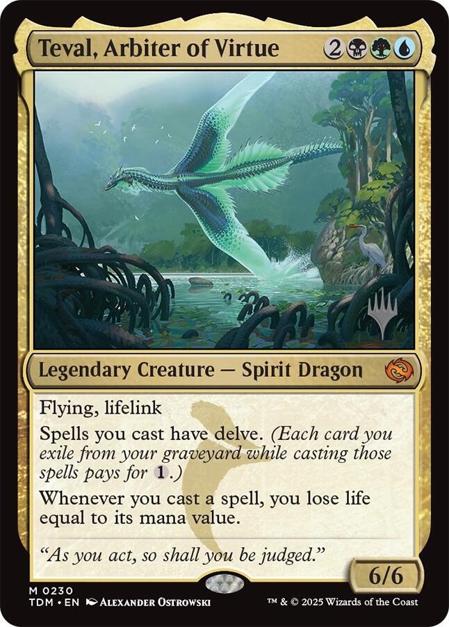 Teval, Arbiter of Virtue 230 card from Promo Pack: Tarkir: Dragonstorm