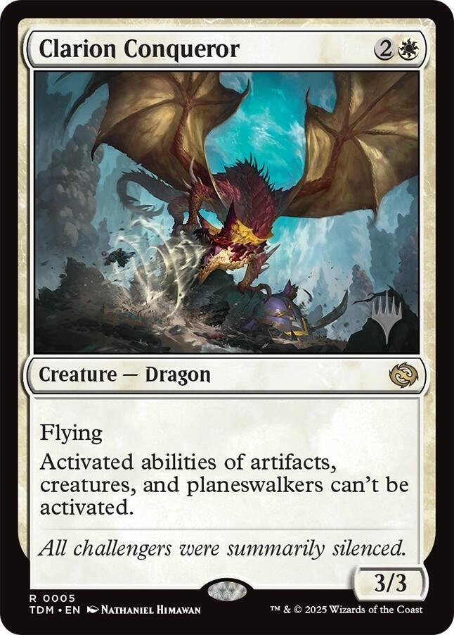 Clarion Conqueror 5 card from Promo Pack: Tarkir: Dragonstorm