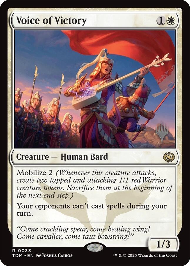 Voice of Victory 33 card from Promo Pack: Tarkir: Dragonstorm