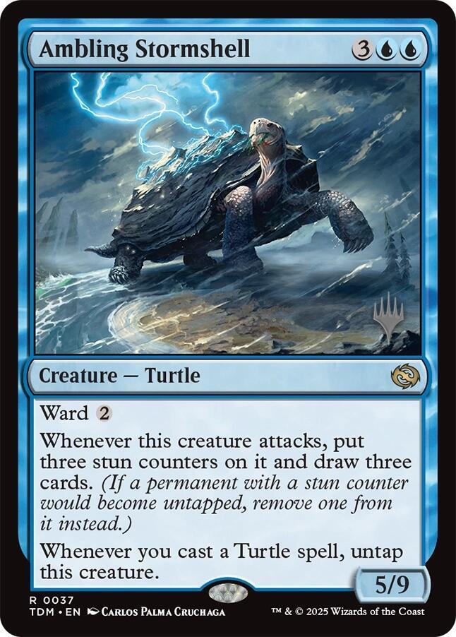 Ambling Stormshell 37 card from Promo Pack: Tarkir: Dragonstorm