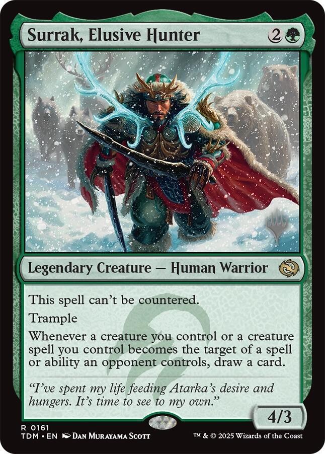 Surrak, Elusive Hunter 161 card from Promo Pack: Tarkir: Dragonstorm