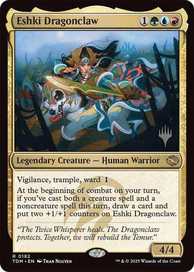 Eshki Dragonclaw 182 card from Promo Pack: Tarkir: Dragonstorm