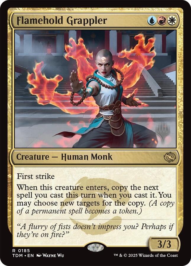 Flamehold Grappler 185 card from Promo Pack: Tarkir: Dragonstorm