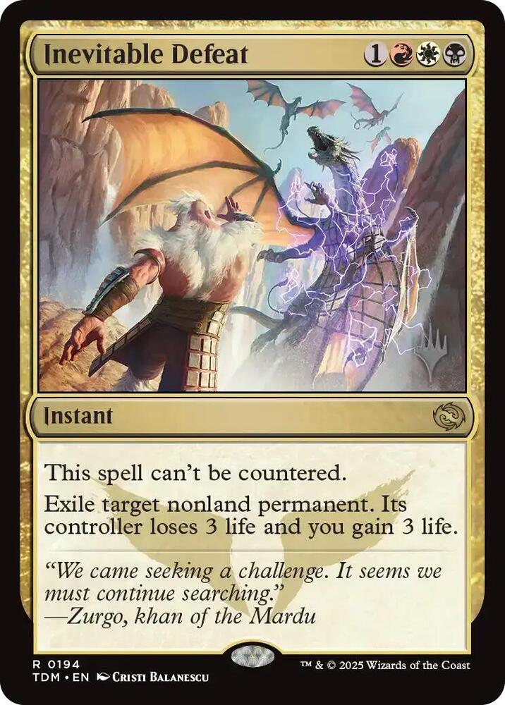 Inevitable Defeat 194 card from Promo Pack: Tarkir: Dragonstorm