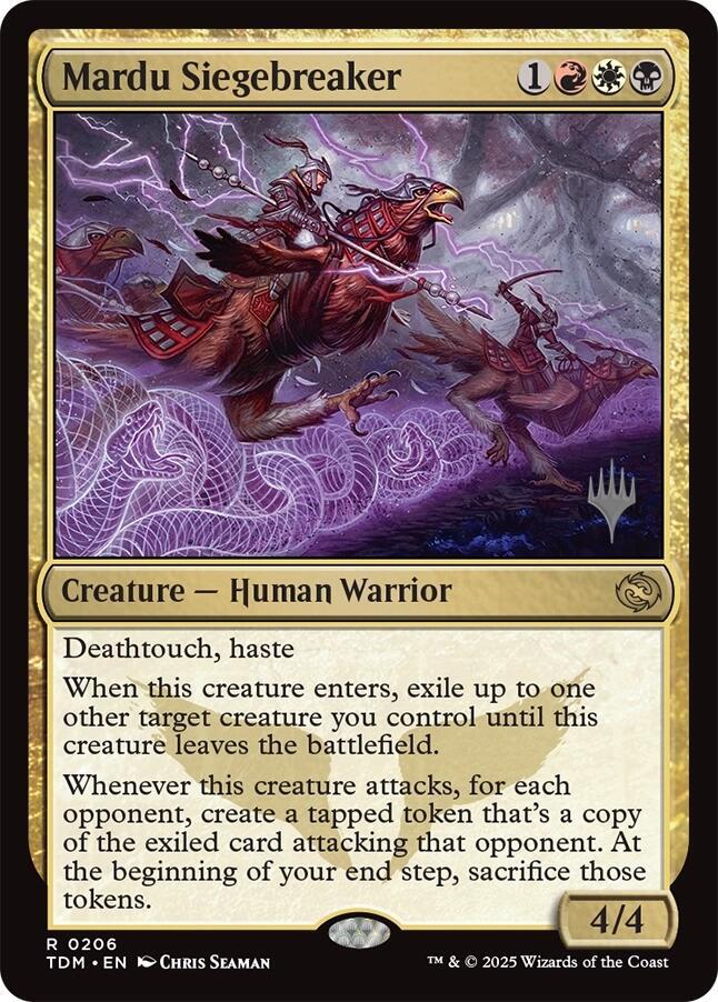 Mardu Siegebreaker 206 card from Promo Pack: Tarkir: Dragonstorm