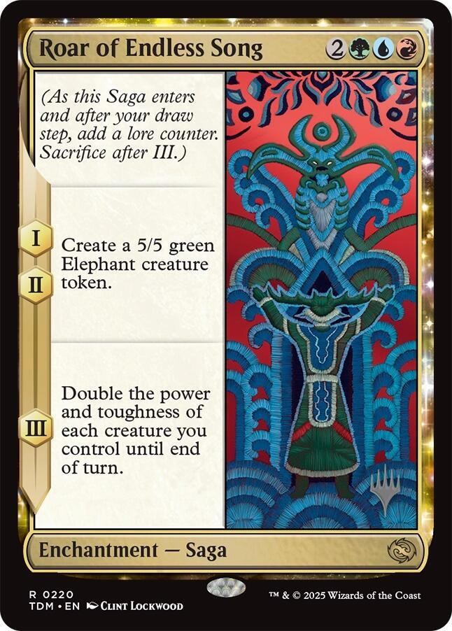 Roar of Endless Song 220 card from Promo Pack: Tarkir: Dragonstorm