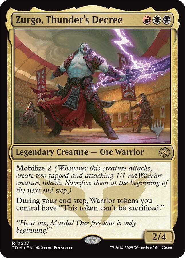 Zurgo, Thunder's Decree 237 card from Promo Pack: Tarkir: Dragonstorm
