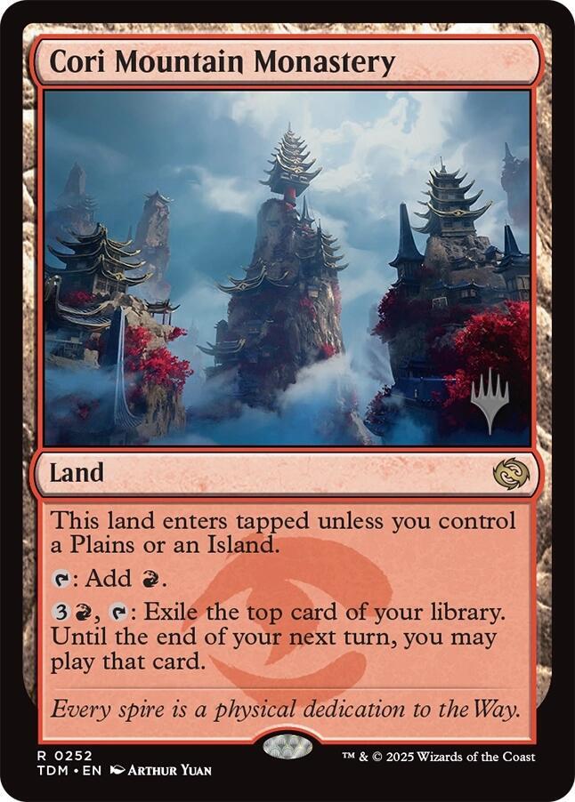 Cori Mountain Monastery 252 card from Promo Pack: Tarkir: Dragonstorm