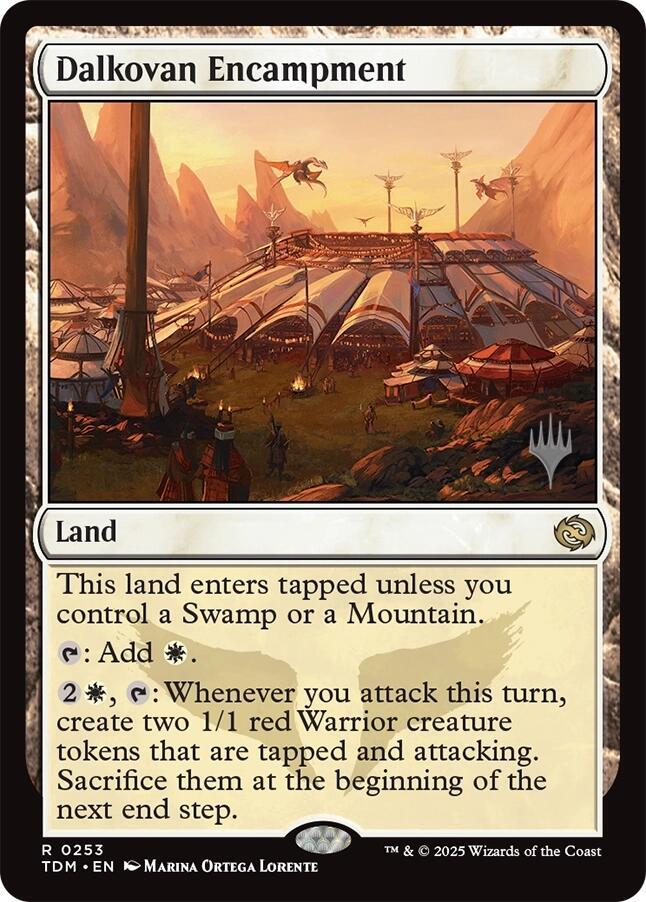 Dalkovan Encampment 253 card from Promo Pack: Tarkir: Dragonstorm