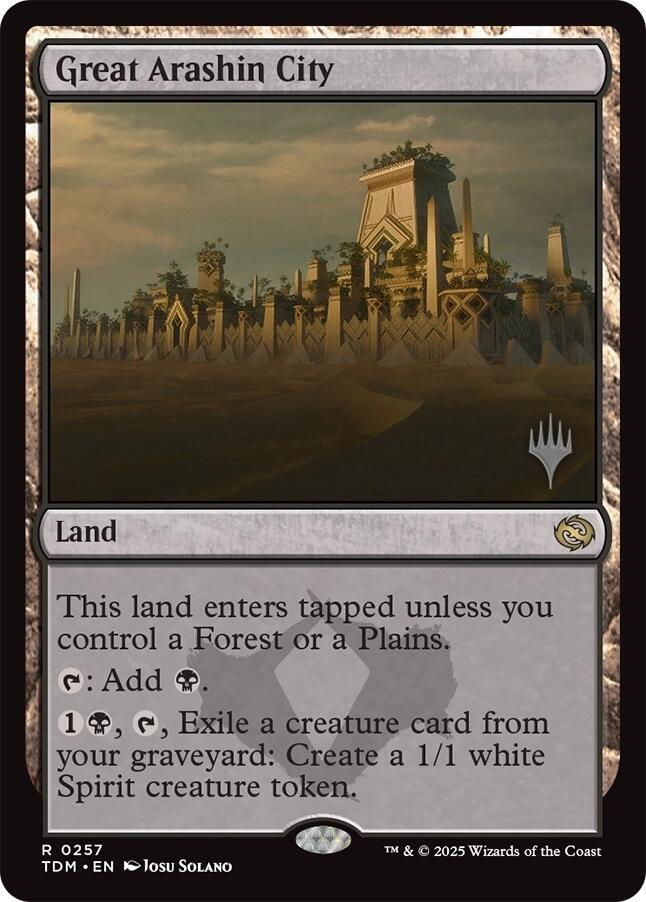 Great Arashin City 257 card from Promo Pack: Tarkir: Dragonstorm