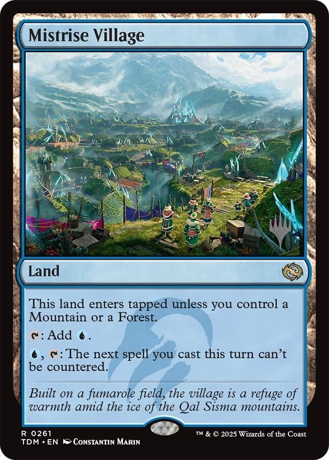 Mistrise Village 261 card from Promo Pack: Tarkir: Dragonstorm