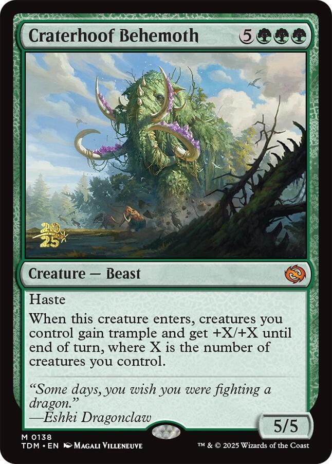 Craterhoof Behemoth 138 card from Prerelease Cards