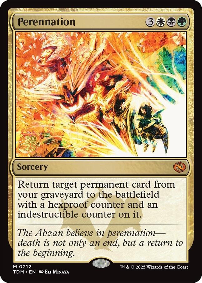 Perennation 212 card from Prerelease Cards