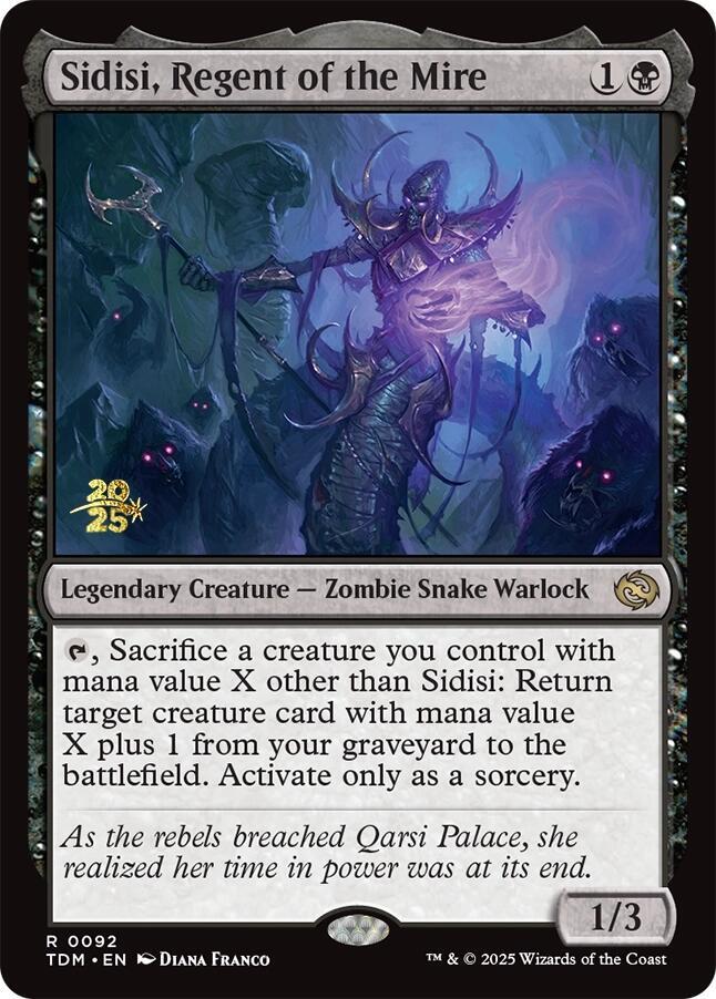 Sidisi, Regent of the Mire 92 card from Prerelease Cards