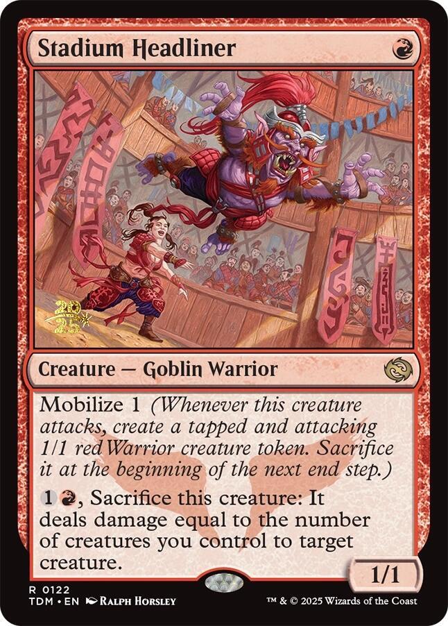 Stadium Headliner 122 card from Prerelease Cards