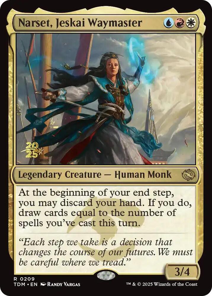 Narset, Jeskai Waymaster 209 card from Prerelease Cards