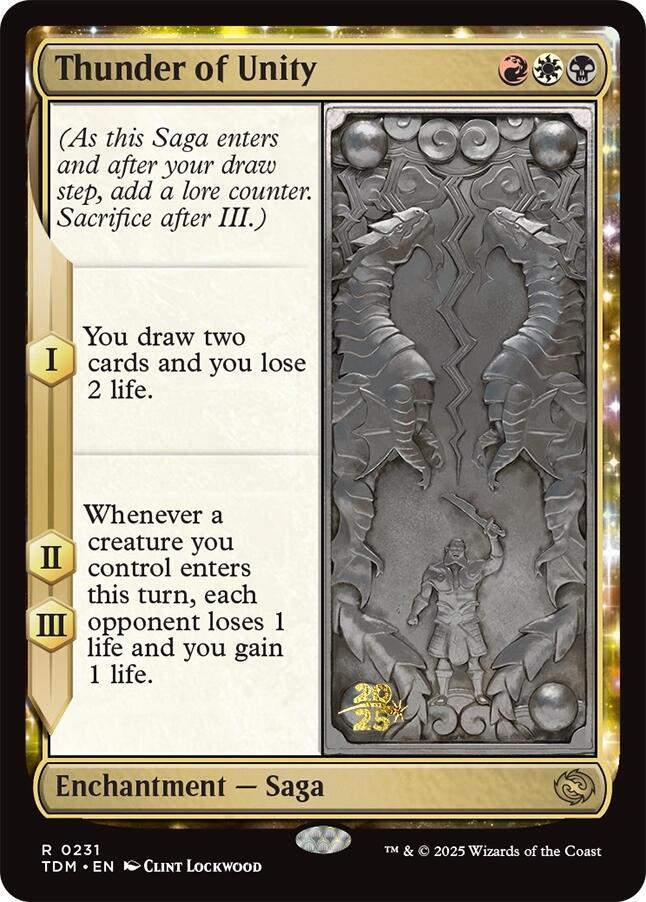 Thunder of Unity 231 card from Prerelease Cards