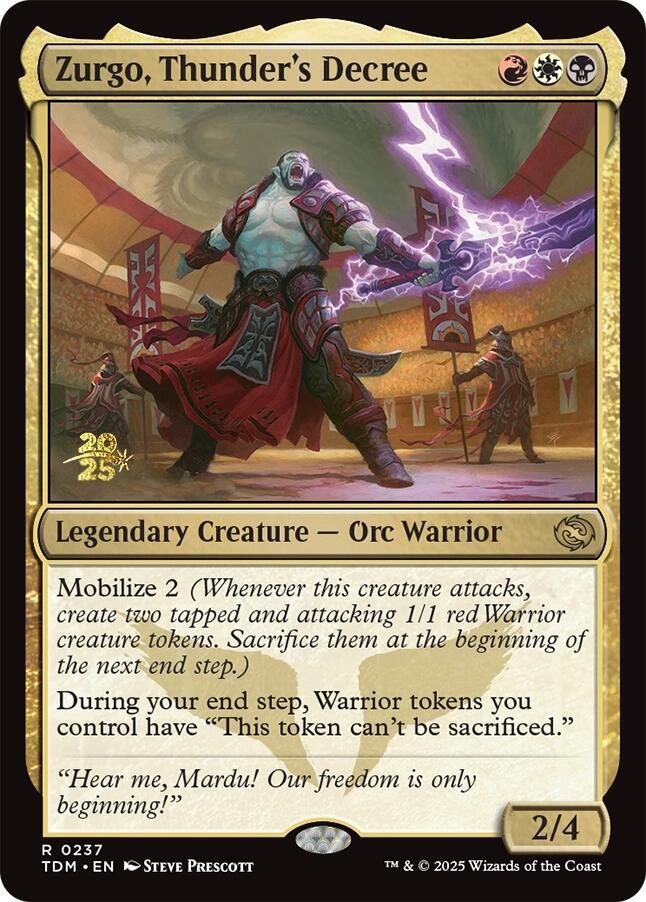 Zurgo, Thunder's Decree 237 card from Prerelease Cards